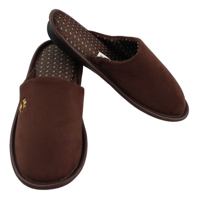 Pantuflas Hombre Calzatura 16009 Acojinadas Cafés Ligeras