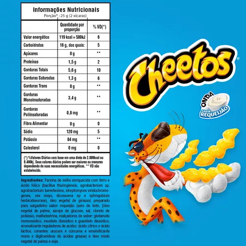 Cheetos Onda Sabor Requeijão - Elma Chips • 45 G – Made in Market