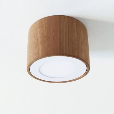 Plafon Led 6w Moyo Madera Cedro Torneado Deco Moderno Obj
