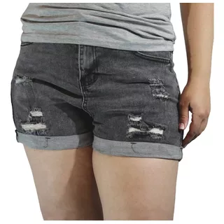 Short Jeans Mujer Tipo Jeans Elasticado D090 - Adcesorios