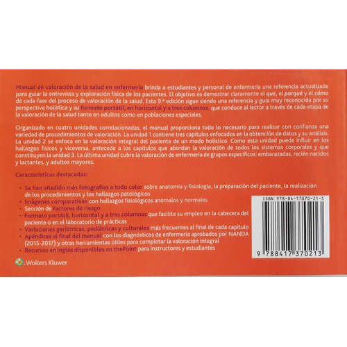 Manual De Valoración De La Salud En Enfermería - Weber, Edw