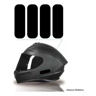 Kit Adesivo Capacete Refletivo Moto Axxis Ls2 Agv Ebf Preto