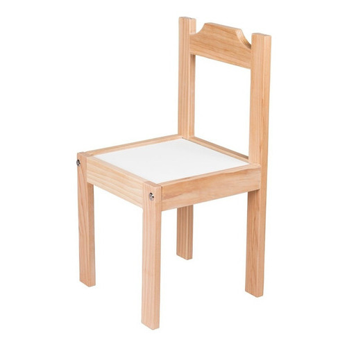 Silla Infantil De Madera Para Niñas Pequeñas Duduk Color de la estructura de la silla Blanco