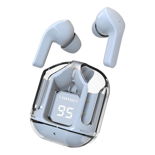 Audífonos Gamer Inalámbricos Bluetooth B35 Azul Con Luz Led Color Blanco