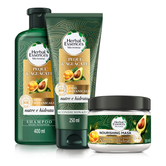  Pack Shampoo, Acondicionador & Mascarilla Herbal Essences