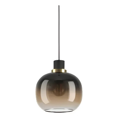 Lampara Colgante Oilella Vidrio Degrade Negro Led E27 Rd Negro