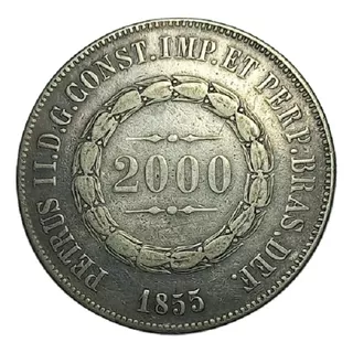 Brasil - 2000 Reis 1855 - Km 466 (ref 206)