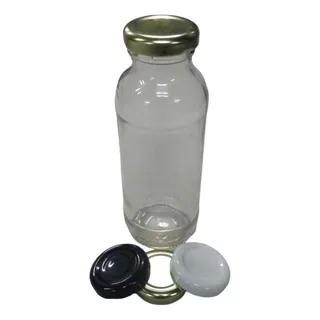 Botella Jugo  Vidrio 500 Ml C/tapa (x 5 Unidades)