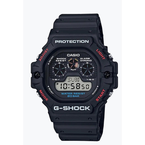 Reloj Casio Hombre G-shock Dw-5900-1d Antigolpes Sumergible Malla Negro Bisel Negro Fondo Negro