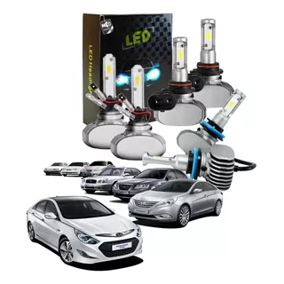 Kit Ultra Led 6 Lampadas S1 6500k 12000lm Carros Hyundai