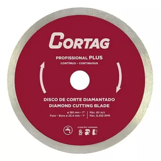 Disco De Corte Diamantado 180mm 8.450rpm - Cortag