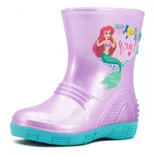 Bota De Lluvia Disney Princesa Ariel Sirenita Flounder 
