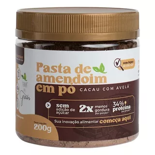 Pasta De Amendoim Em Pó Cacau Com Avelã Terra Dos Grãos 200g