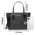 Bolsa Michael Kors Jet Set Extra Small Crossbody Top Zip Tote Original Acabado De Los Herrajes Dorado Color Negro Color De La Correa De Hombro Negro Negro Monograma Dorado Negro
