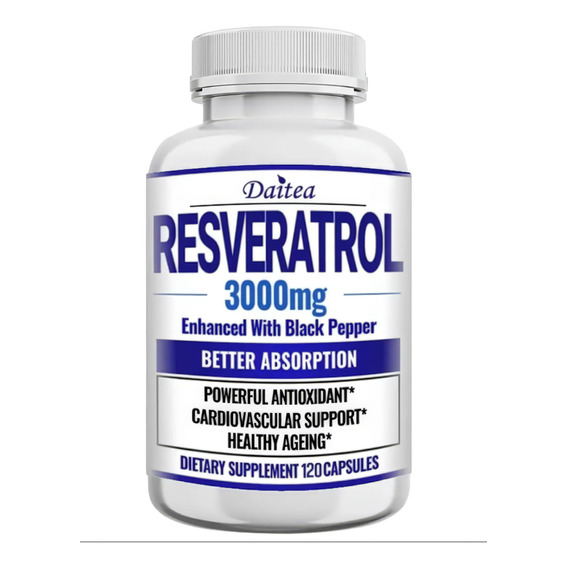 Resveratrol 3000 Mg Antiage Y Antioxidante120 Cápsulas 