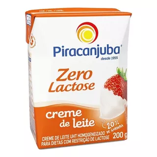 Piracanjuba Creme De Leite Uht Homogeneizado Zero Lactose 200gr