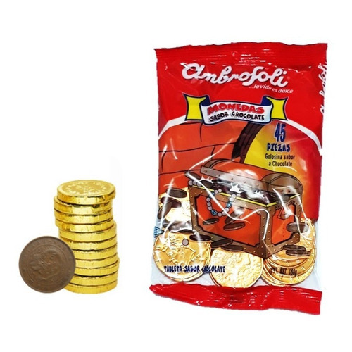 Monedas De Chocolate Bolsa X 45 Unidades - Kg A $10
