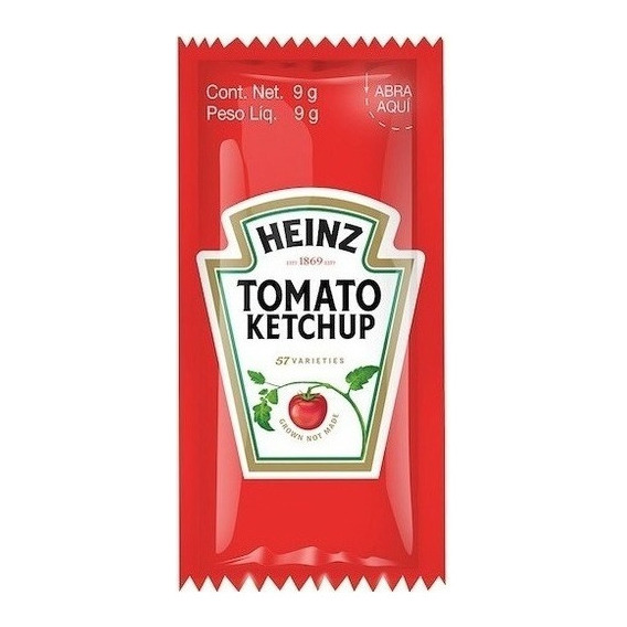 Salsa Catsup Heinz Ketchup 200 Sobres De 9gr C/u Porcionada