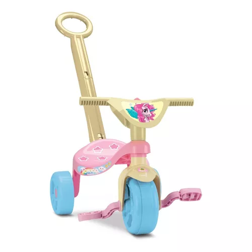 Triciclo Motoca Infantil Menina Princesa Rosa - Kepler em Promoção