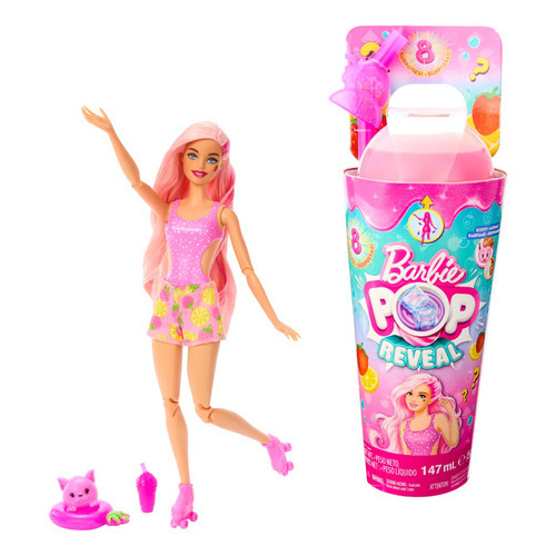  Mattel  Barbie Serie de Frutas Limonada de Fresa  Pop Reveal  HNW41