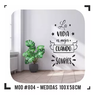 Vinilo Decorativo  Frase Pared, Ploteo, Deco