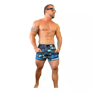 Sunga Shorts Ou Bermuda Com Bolso Masculino Adulto Estampado