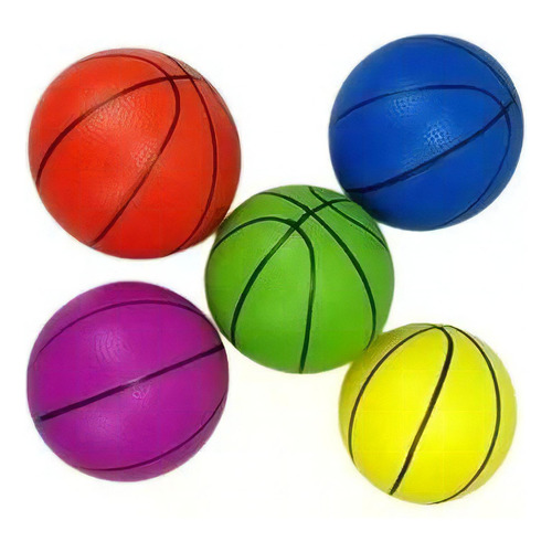 Pelota Plástico Inflable Livianas Con Bote Básquet