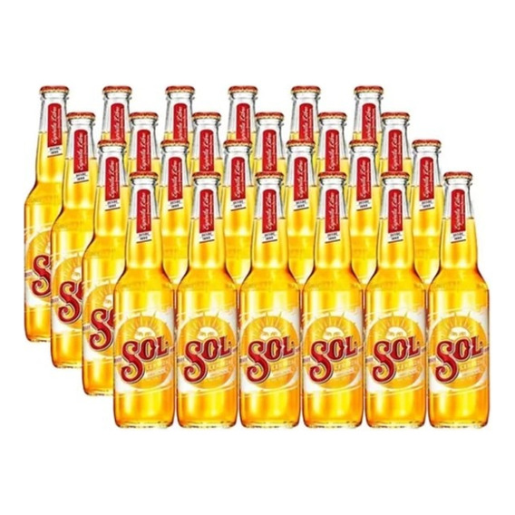 Cerveza Sol Porron Rubia Pack X24 Unidades Importada Mexico