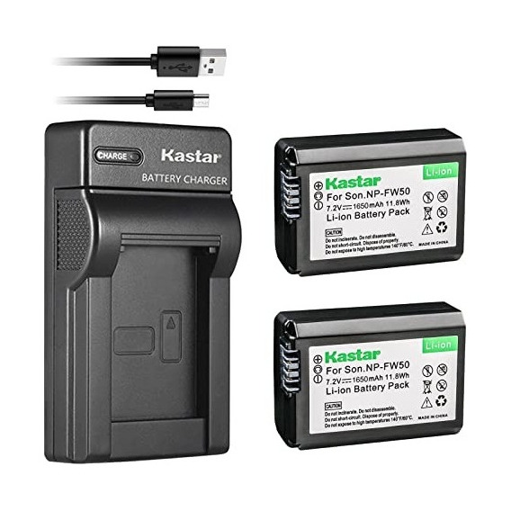 2-pack Baterias Kastar Np-fw50 C/cargador