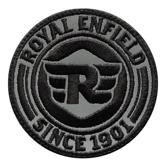 Parche Bordado Relfectivo Royal Enfield Since 1901 Circular