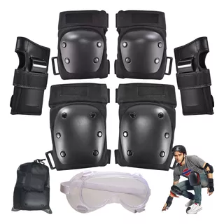 Coderas Rodilleras Protección Patinaje Muñeca Ajustable,7pcs