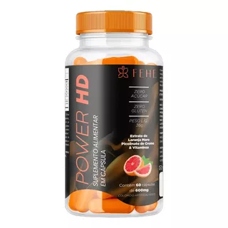 Multivitamínico Power Hd ( 60 Cápsulas ) Zero Açucar - Fehe Sabor Sem Sabor