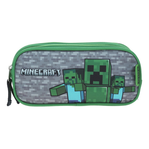 Lapicera Estuche Escolar Chenson Minecraft Mc65630-g Zeep Color Verde