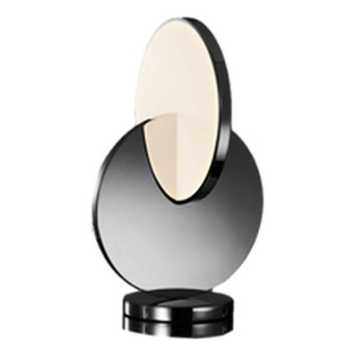 Lampara De Mesa Velador Pacman Led 8w Cromo Deco Moderno Cie
