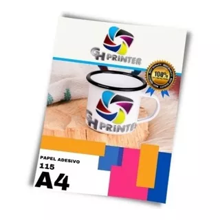 Papel A4 Fotográfico Glossy Adesivo 115g - 100 Folhas