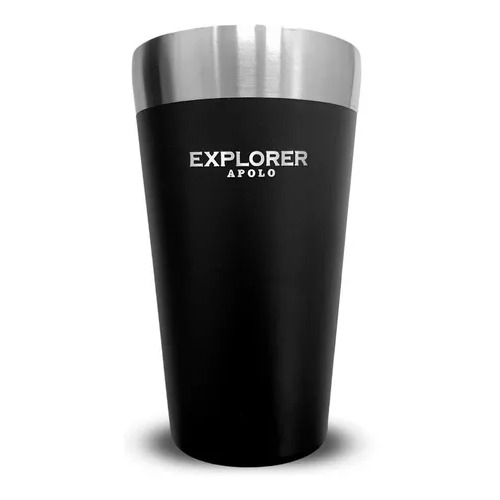 Vaso Térmico Explorer Acero Inoxidable 473 Ml Color Negro V-473 Black