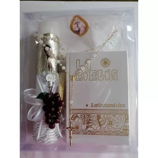 Kit Primera Comunión Económico Virgen Guadalupe Vela Biblia