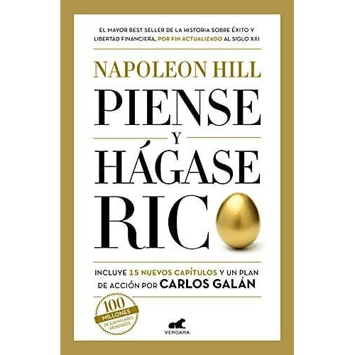 Libro Piense Y Hágase Rico - Pasta Dura - Autor Napoleon Hill