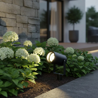 Estaca De Jardin Jaba-2 Alumnio 1xgu10 Fria Negro Negro