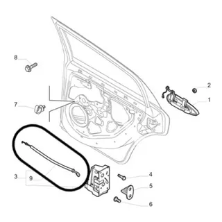 Cable Cerradura Puerta Trasera Derecha Fiat Punto/ Linea