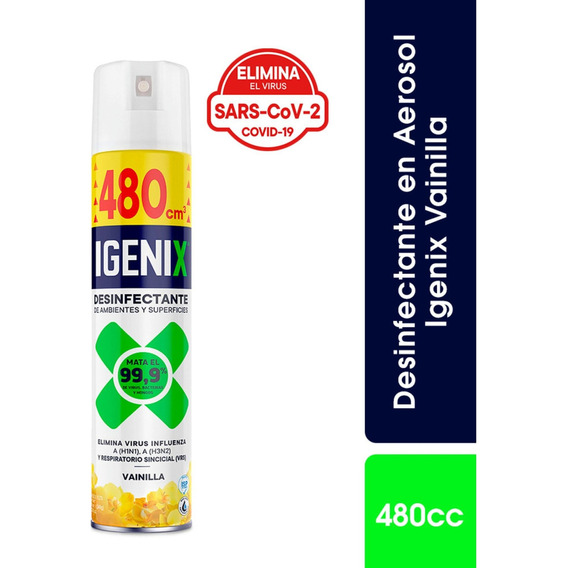 Igenix Desinfectante Aerosol Vainilla 480cc