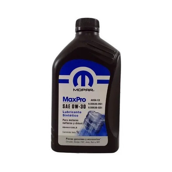 Aceite Mopar Sintetico Max Pro 0w30 1 Litro Original