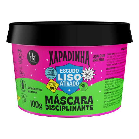 Máscara Antifrizz Liso Xapadinha Lola Cosmetics 100 Grs