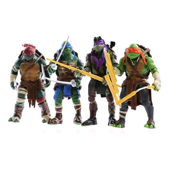 4pcs Teenage Mutant Ninja Turtles Tmnt Figura Juguete Modelo