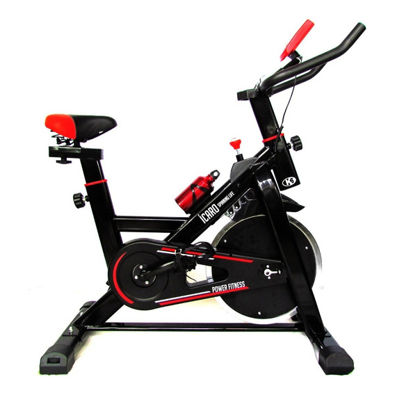 Bicicleta Spinning Estática De Cadena Con Rueda De 13 Kg K6 Color Negro