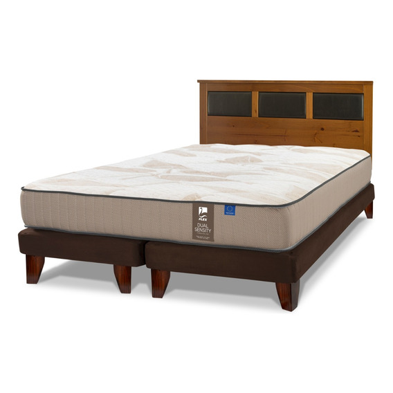 Cama Europea Flex Dual Sensity 2 Pl Bd + Respaldo Toscana