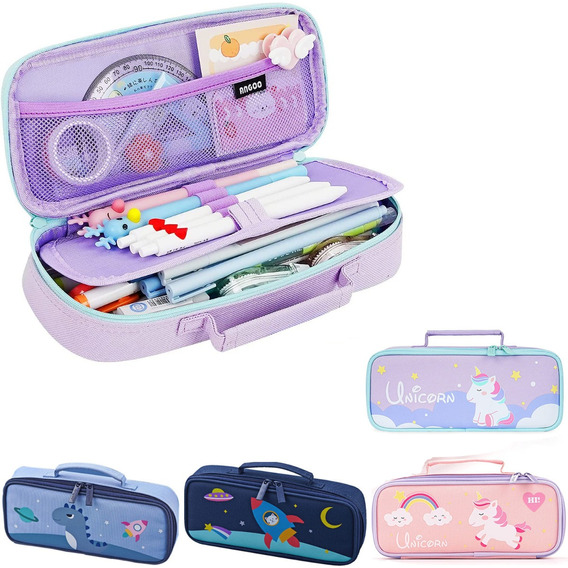 Lapiceras Estuche Organizar Lapices Papeleria Escolar Kawaii