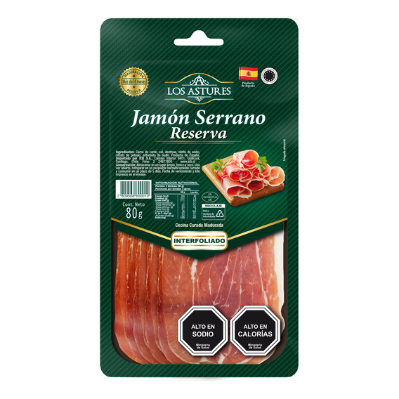 Jamón Serrano Lonchado Los Astures 80g 