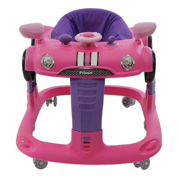 Andadera Bebe Prinsel Auto 3 Alturas Tablero Electronico Color Rosa Tamaño Mediano