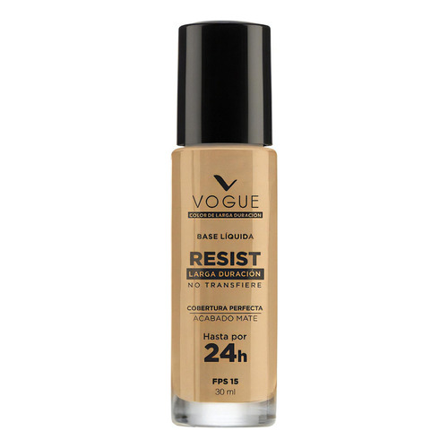 Base de maquillaje líquida Vogue Cosméticos Resist Miel tono miel - 30mL